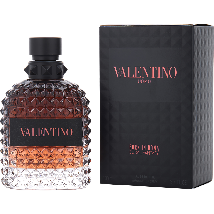 Valentino Uomo Born In Roma Coral Fantasy box and bottle