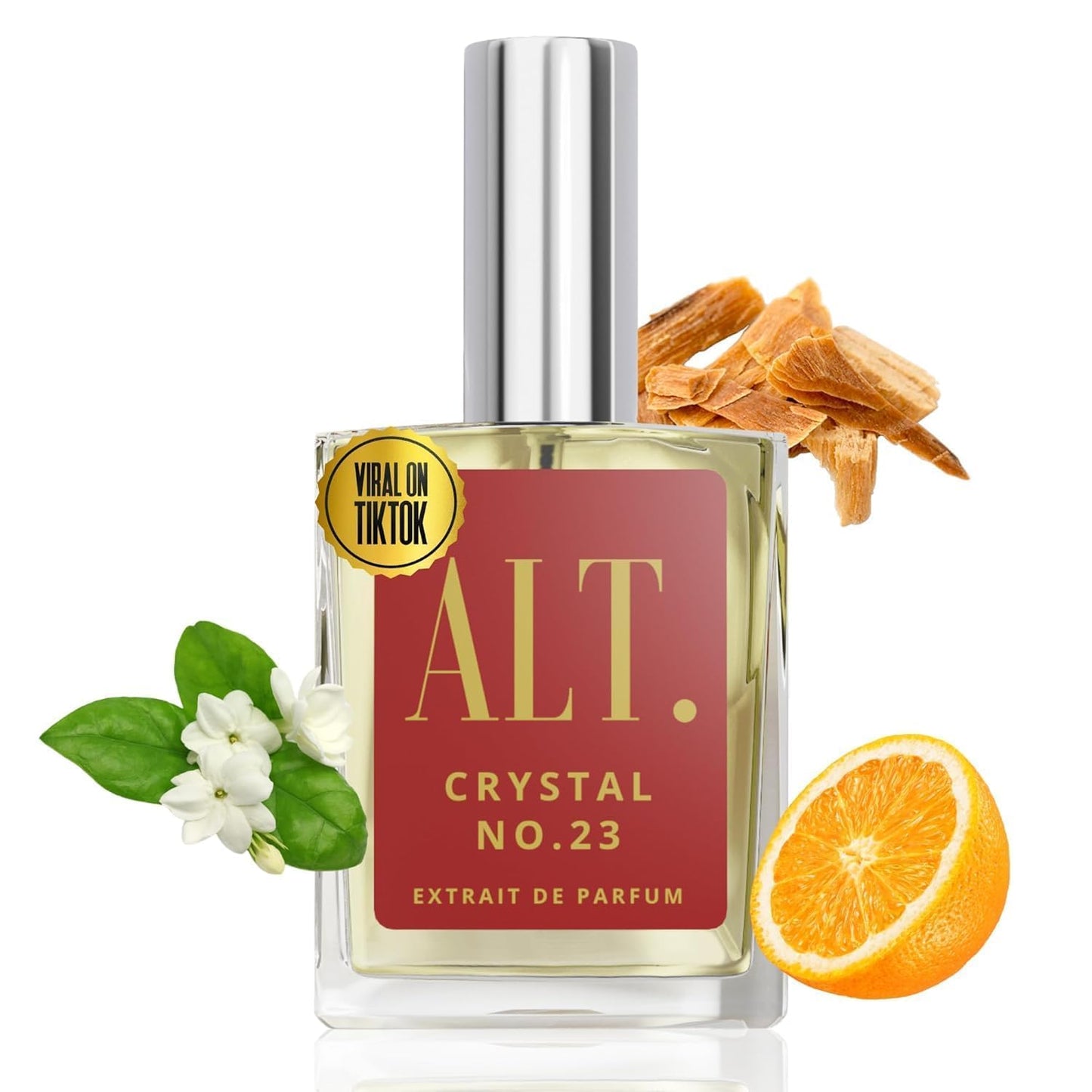 ALT. FRAGRANCES Crystal No. 23 Extrait de Parfum for Unisex – Jasmine, Amberwood & Cedar, 60 ml