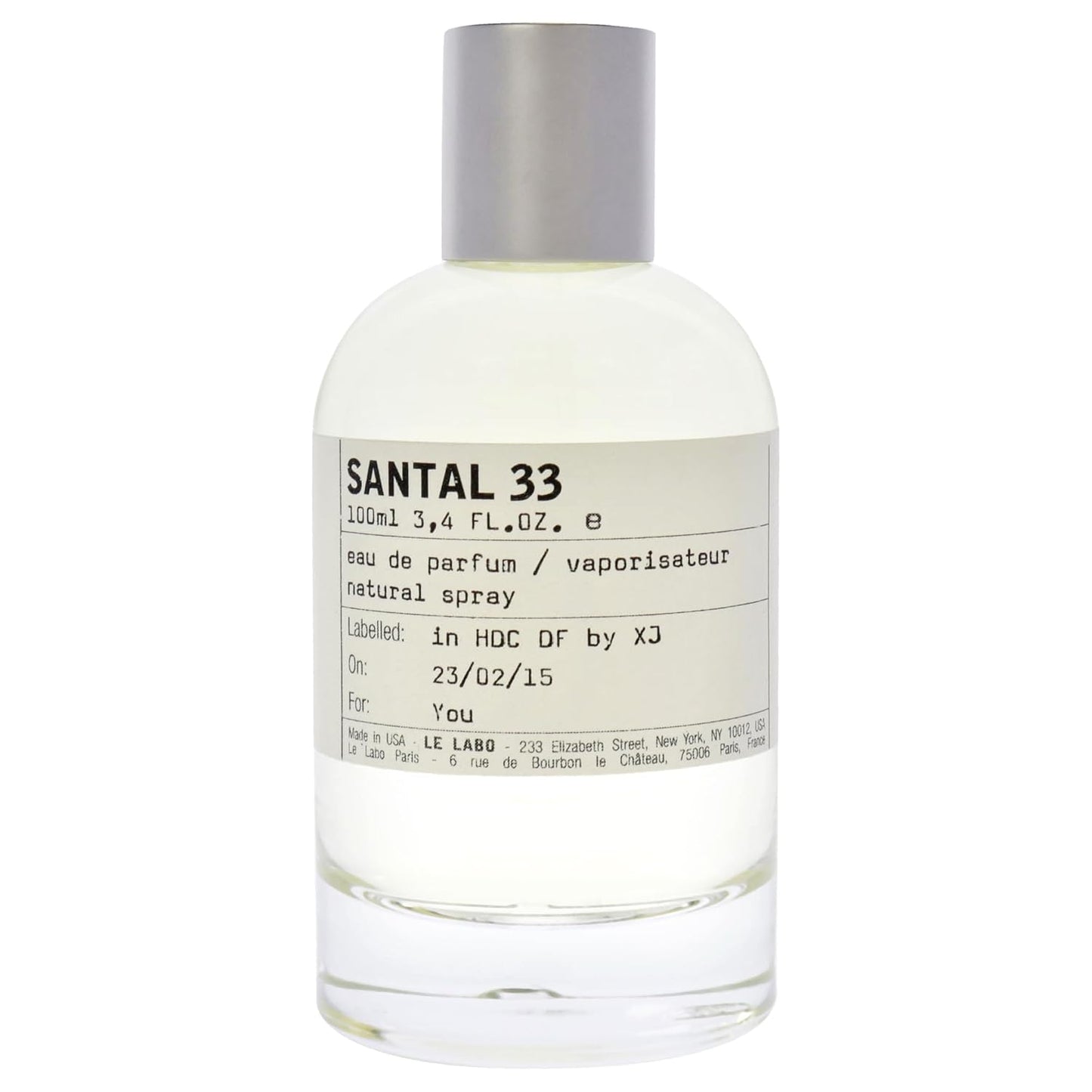 Le Labo Santal No. 33 Eau de Parfum Spray for Unisex – 3.4 oz
