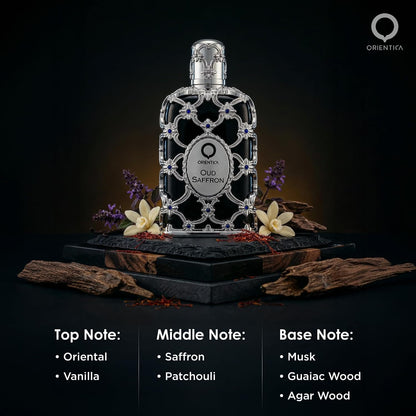 Orientica Oud Saffron Eau de Parfum – Unisex, 2.7 oz (80 ml)
