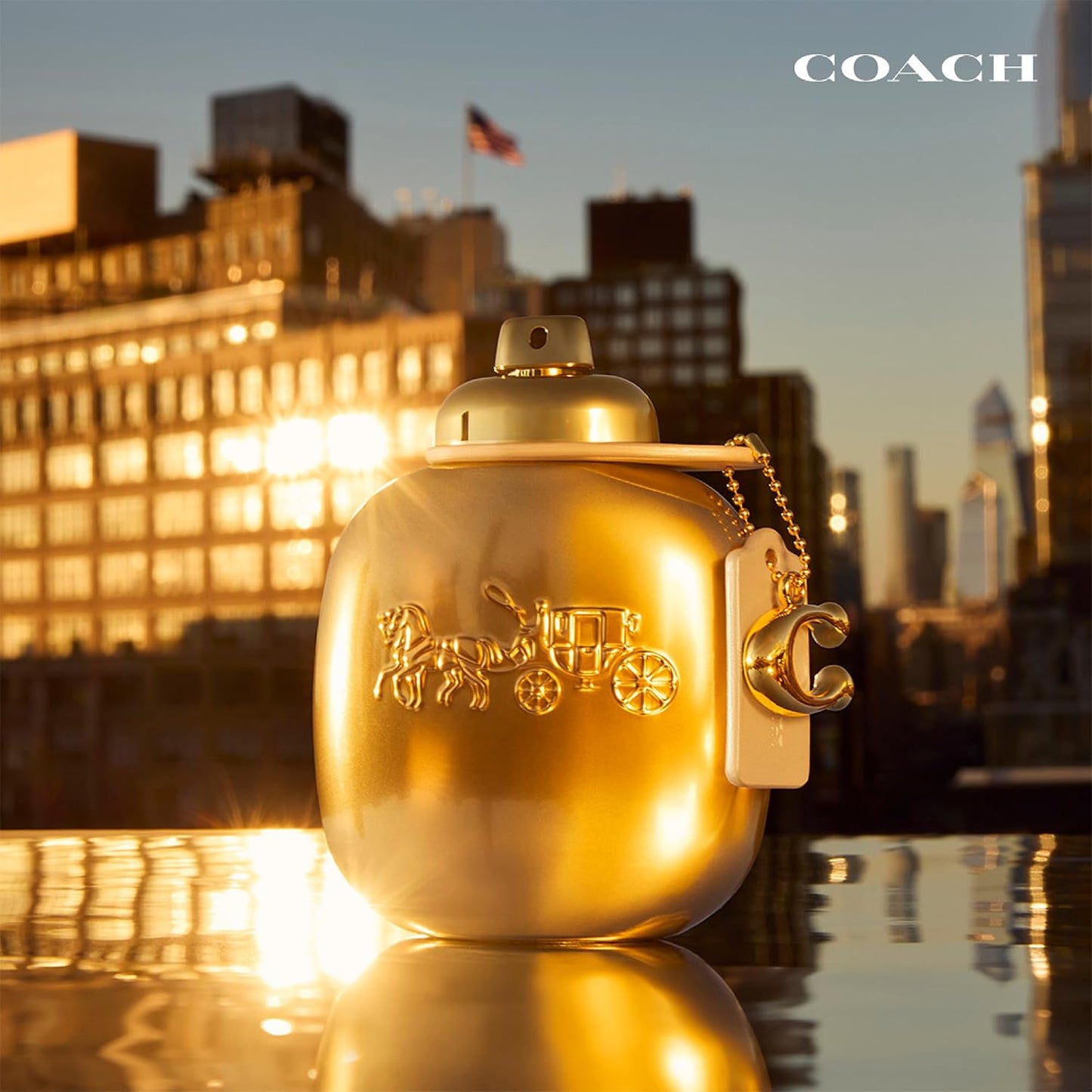 COACH Gold Parfum for Women – Ambery Floral Fragrance with Pink Peppercorn, Almond Blossom & Vanilla