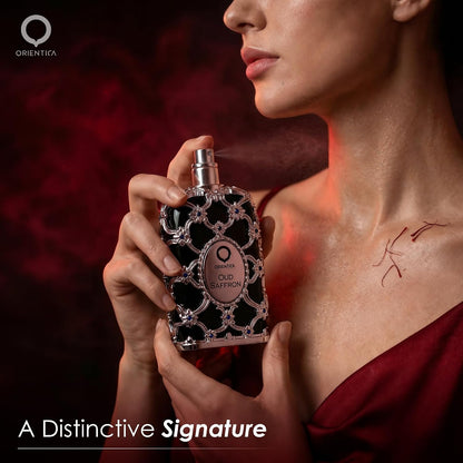 Orientica Oud Saffron Eau de Parfum – Unisex, 2.7 oz (80 ml)