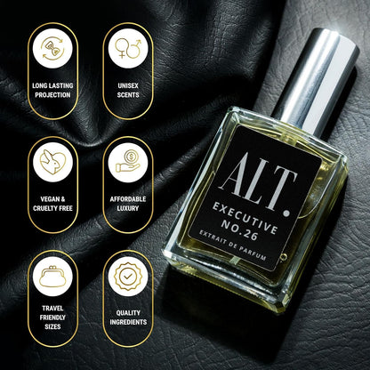 ALT. FRAGRANCES Executive No. 26 Extrait de Parfum for Men – Woody Fruity, 60 ml