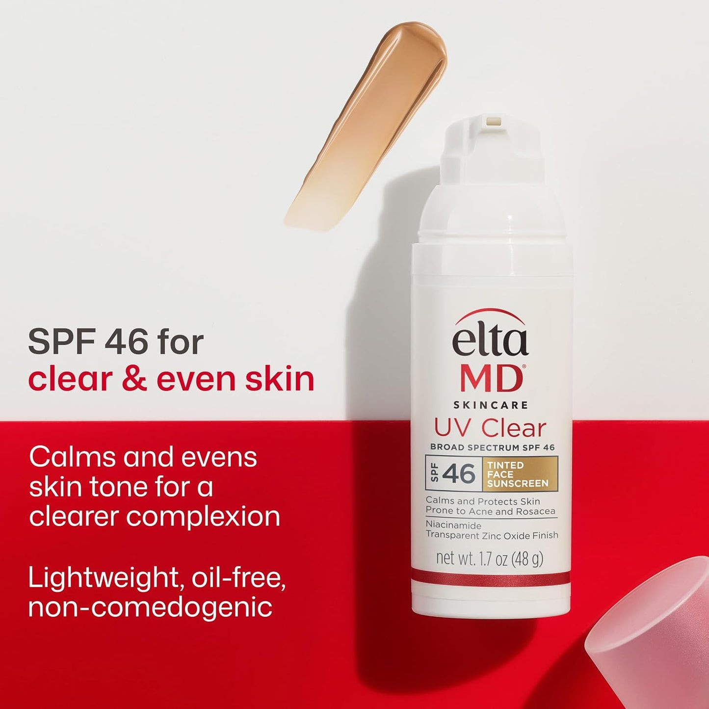 EltaMD UV Clear Tinted Broad-Spectrum SPF 46 Facial Sunscreen, 1.7 oz
