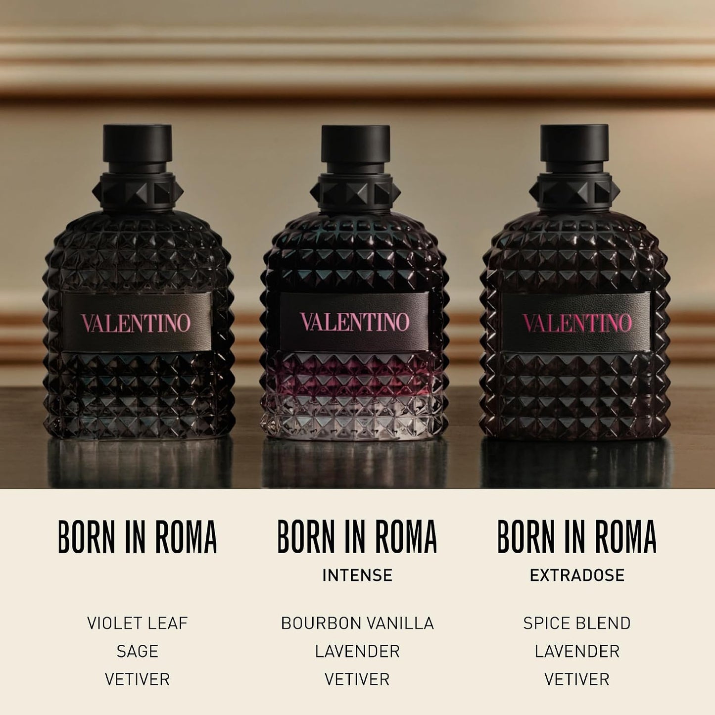 Valentino Uomo Born In Roma Intense Eau de Parfum Spray for Men, 3.4 oz / 100ml
