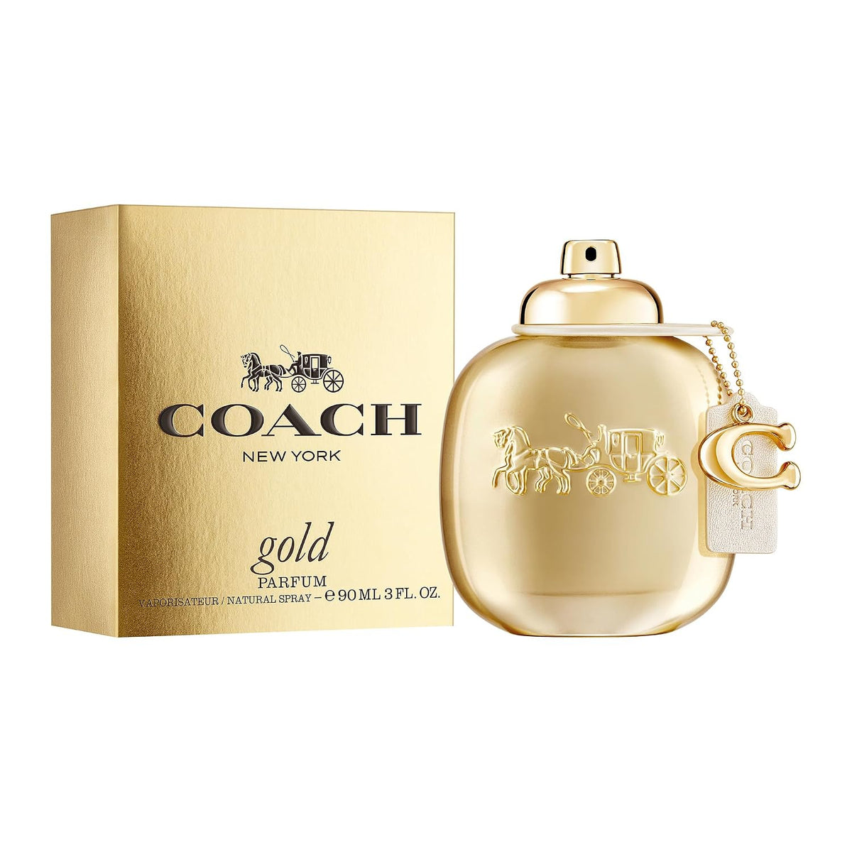 COACH Gold Parfum for Women – Ambery Floral Fragrance with Pink Peppercorn, Almond Blossom & Vanilla
