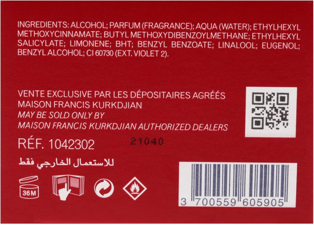 Maison Francis Kurkdjian Baccarat Rouge 540, 2.4 FL OZ / 70ml