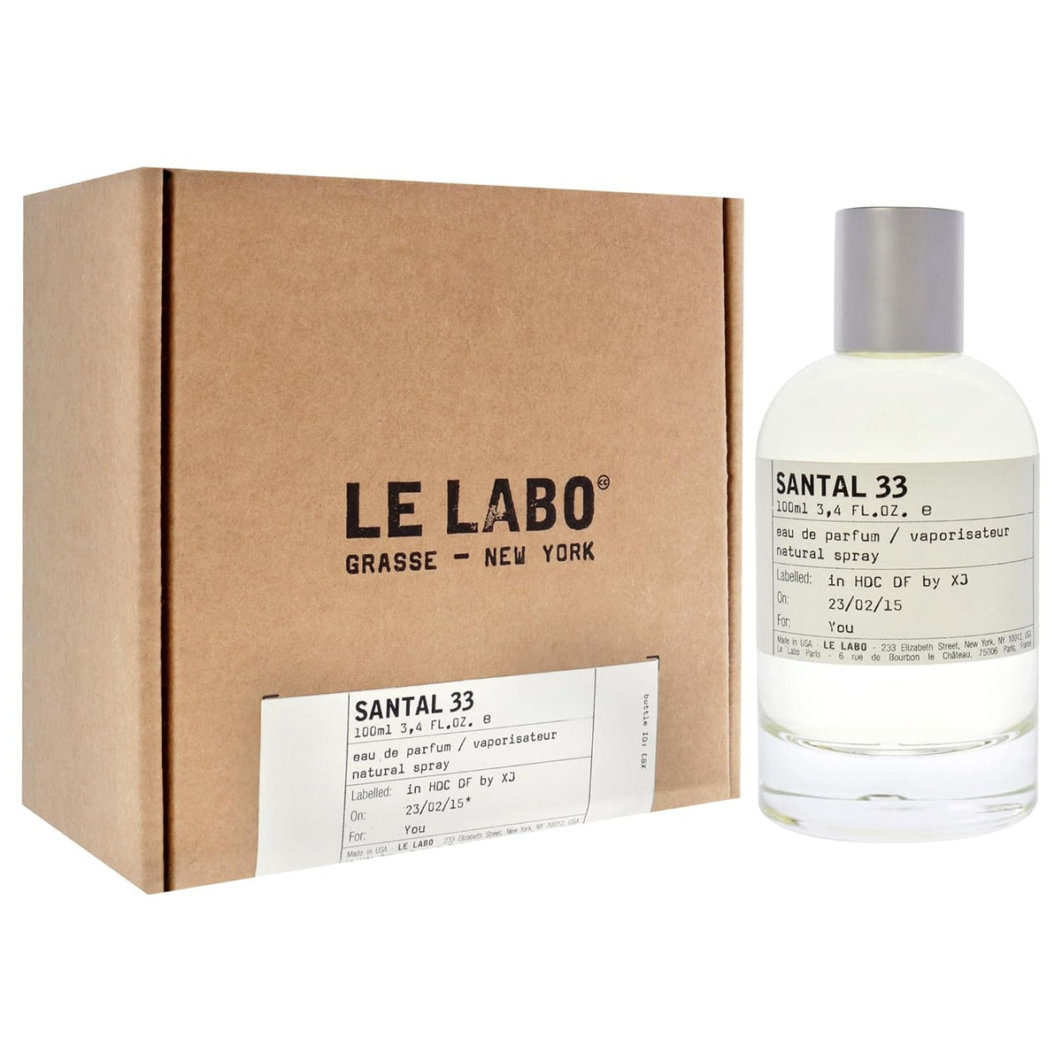 Le Labo Santal No. 33 Eau de Parfum Spray for Unisex – 3.4 oz