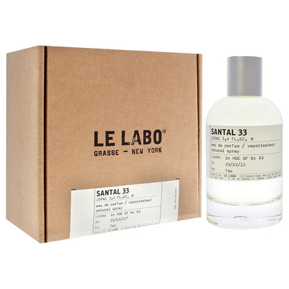 Le Labo Santal No. 33 Eau de Parfum Spray for Unisex – 3.4 oz