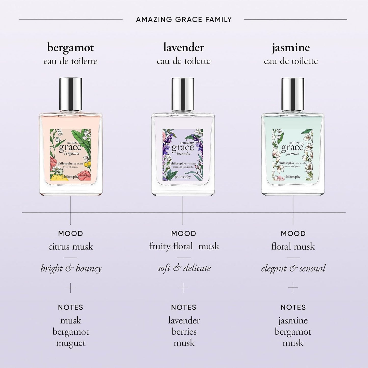 philosophy Amazing Grace Lavender Eau de Toilette for Women – Berries & Musk