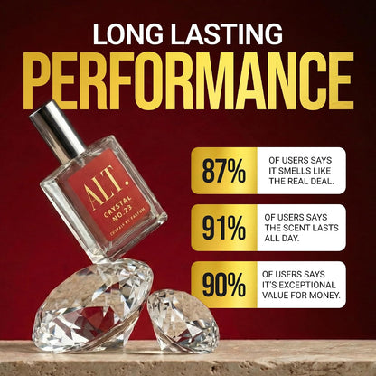 ALT. FRAGRANCES Crystal No. 23 Extrait de Parfum for Unisex – Jasmine, Amberwood & Cedar, 60 ml